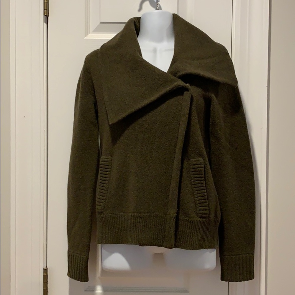 J. Crew Lambswool Moto Sweater